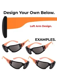 Smoke Custom Printed Safety Glasses PS32