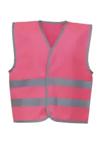 Kids Hivis Vests Fluorescent Pink