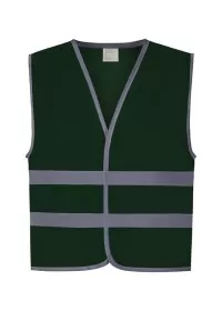 Kids Hivis Vests Bottle Green