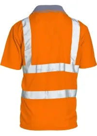 Custom Printed Orange Hi Vis Polo Shirt