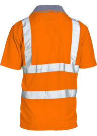 Custom Printed Orange Hi Vis Polo Shirt