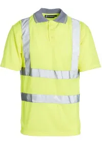 Custom Printed Yellow Hi Vis Polo Shirt