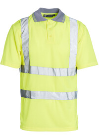 Custom Printed Yellow Hi Vis Polo Shirt