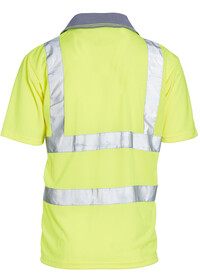 Custom Printed Yellow Hi Vis Polo Shirt