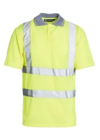 Custom Printed Yellow Hi Vis Polo Shirt