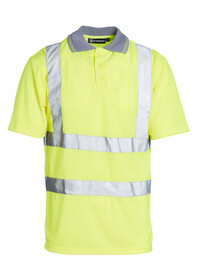 Custom Printed Yellow Hi Vis Polo Shirt