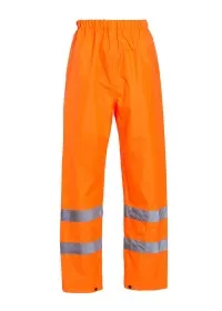 Hi Vis Orange Waterproof Overtrousers