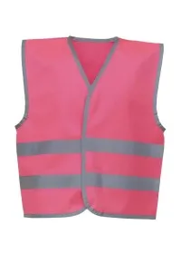 Kids Hivis Vests Fluorescent Pink