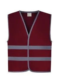 Kids Hivis Vests Maroon