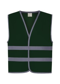 Kids Hivis Vests Bottle Green