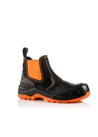 Buckbootz BVIZ 3 Orange Black Pull on Safety Boot