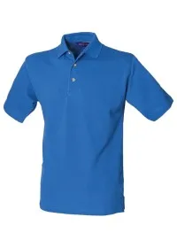 Classic cotton piqué polo with stand-up collar Royal