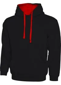 Custom Embroidered UC507 Contrast Hooded Sweatshirt