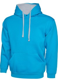 Custom Embroidered UC507 Contrast Hooded Sweatshirt