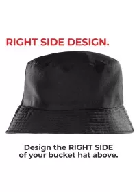 BLACK Bucket Hat RC985 RIGHT