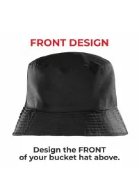 BLACK Bucket Hat RC985 FRONT