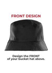 BLACK Bucket Hat RC985 FRONT