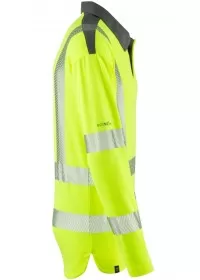 Personalised Long Sleeve Yellow Hi Vis Poloshirt Leo EcoViz P13