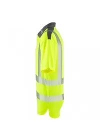 Leo EcoViz COOLMAX Yellow Hi Vis Poloshirt P12 Left