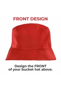 RED Bucket Hat RC985 FRONT