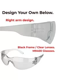 Custom Printed JSP ASA718 Anti-Scratch Safety Glasses Clear