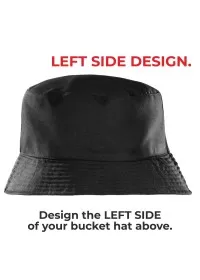 BLACK Bucket Hat RC985 LEFT