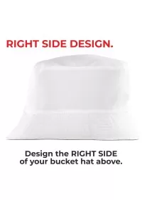 WHITE Bucket Hat RC985 RIGHT