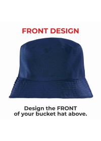 NAVY Bucket Hat RC985 FRONT