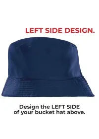 NAVY Bucket Hat RC985 LEFT