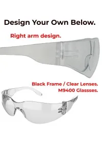 Custom Printed JSP ASA718 Anti-Scratch Safety Glasses Clear