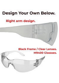 Custom Printed JSP ASA718 Anti-Scratch Safety Glasses Clear