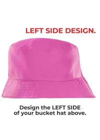 PINK Bucket Hat RC985 LEFT