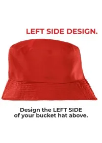 RED Bucket Hat RC985 LEFT