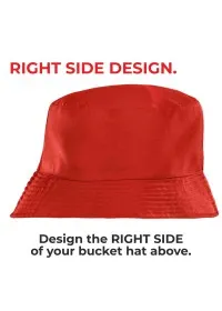 RED Bucket Hat RC985 RIGHT
