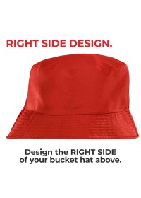 RED Bucket Hat RC985 RIGHT