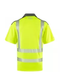 Leo EcoViz COOLMAX Yellow Hi Vis Poloshirt P12 Rear