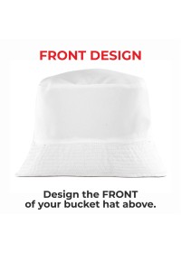 WHITE Bucket Hat RC985 FRONT