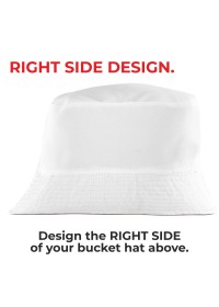 WHITE Bucket Hat RC985 RIGHT
