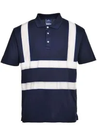 Navy Blue Hi Vis polo shirt Portwest F477