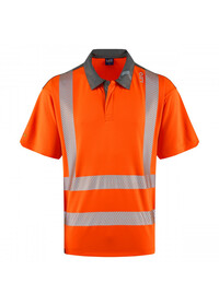 Leo EcoViz COOLMAX Orange Hi Vis Poloshirt P12