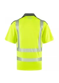 Leo EcoViz COOLMAX Yellow Hi Vis Poloshirt P12 Rear