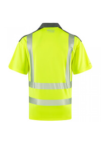 Leo EcoViz COOLMAX Yellow Hi Vis Poloshirt P12 Rear
