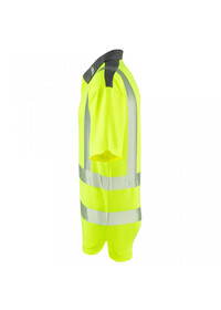 Leo EcoViz COOLMAX Yellow Hi Vis Poloshirt P12 Left