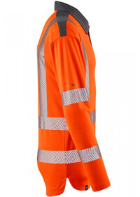 Long Sleeve Orange Hi Vis Poloshirt Leo EcoViz P13