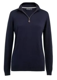 2388 Women's 1/4 Jumper Navy Front