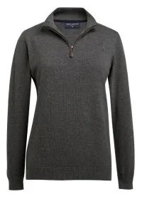 2388 Women's 1/4 Jumper Charcoal Front