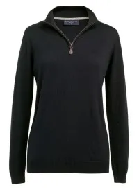 2388 Women's 1/4 Jumper Black Front
