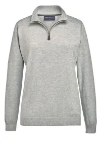 2388 Women's 1/4 Jumper Silver Front
