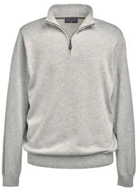 7898 Men's 1/4 Zip Jumper Silver Front
