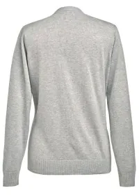 2309 Women's V-Neck Cardigan Silver Rear